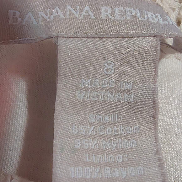 2 Pc:Banana Republic Lace Dress+Cardigan CoverUp, Ivory, Midi, 1/2 Sleeve, M/L - Picture 2 of 16